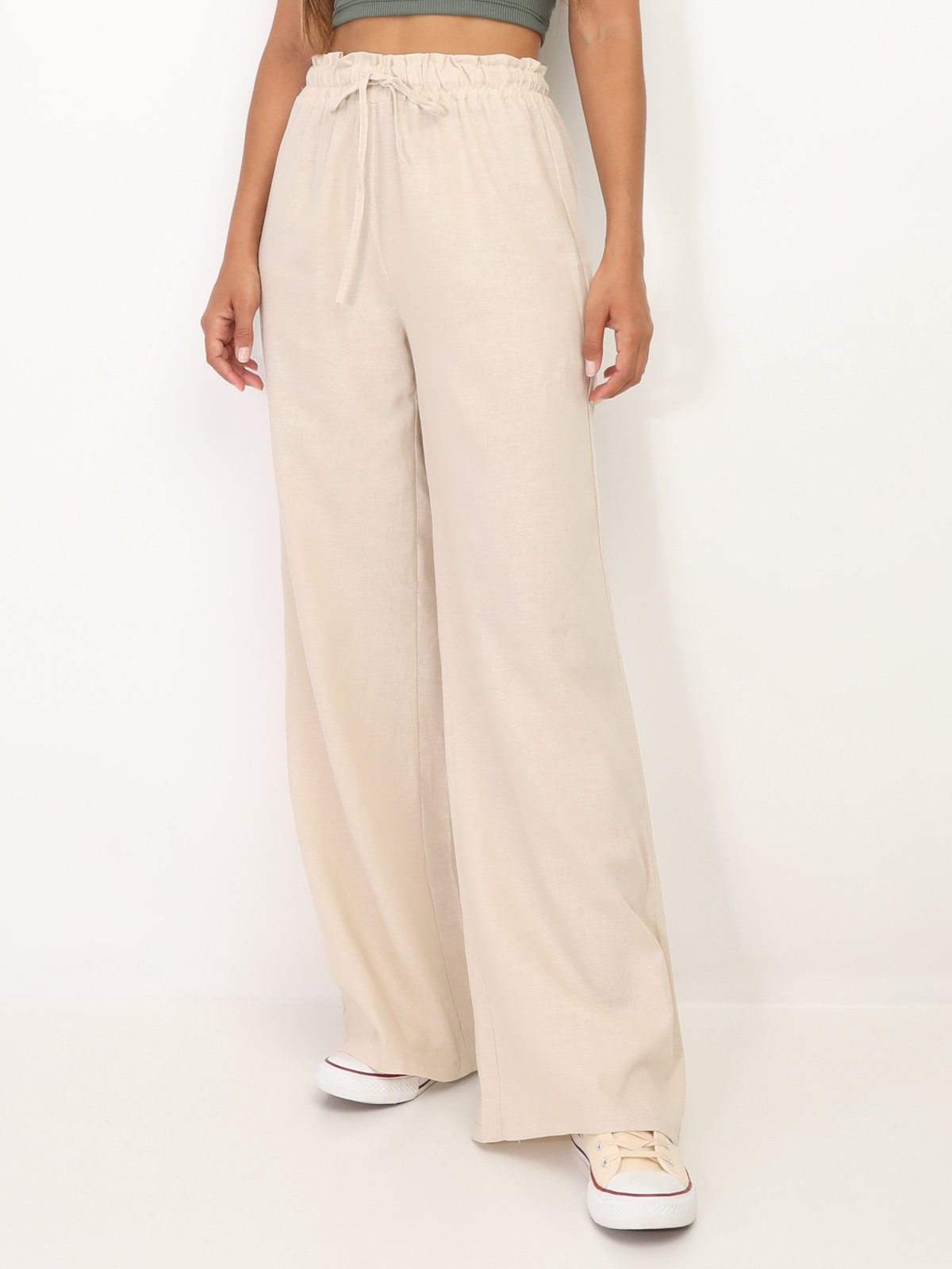 Pantalon En Lin Large Liens La Modeuse La Modeuse