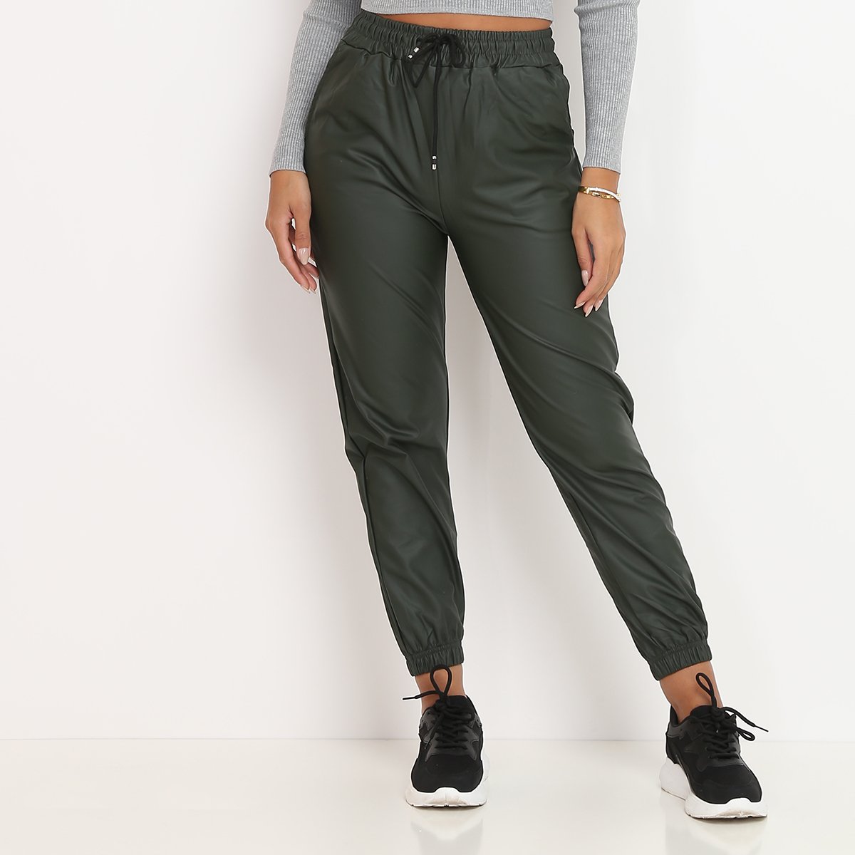 Pantalon Style Jogger En Simili Mat La Modeuse La Modeuse