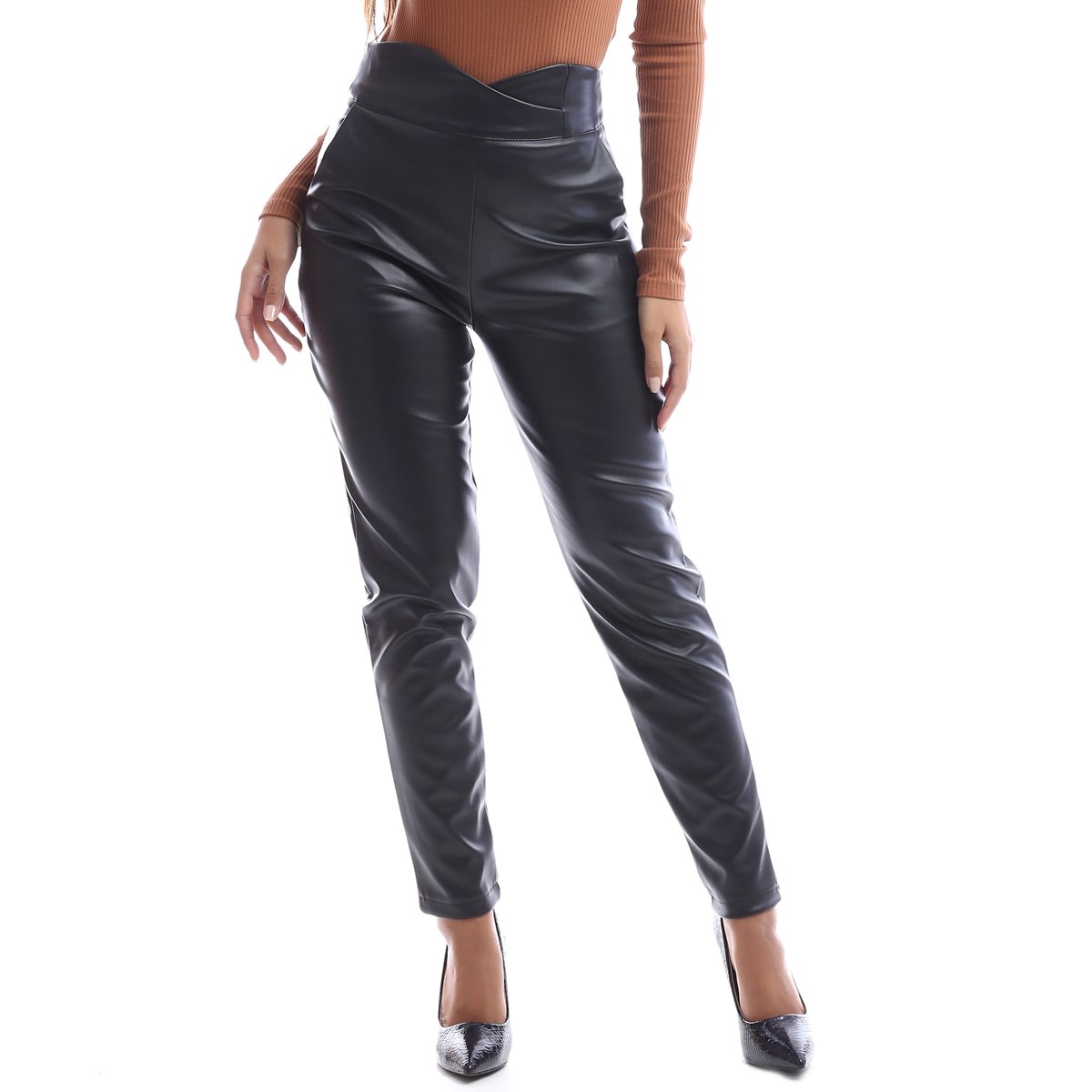 Pantalon Taille Haute En Simili La Modeuse La Modeuse