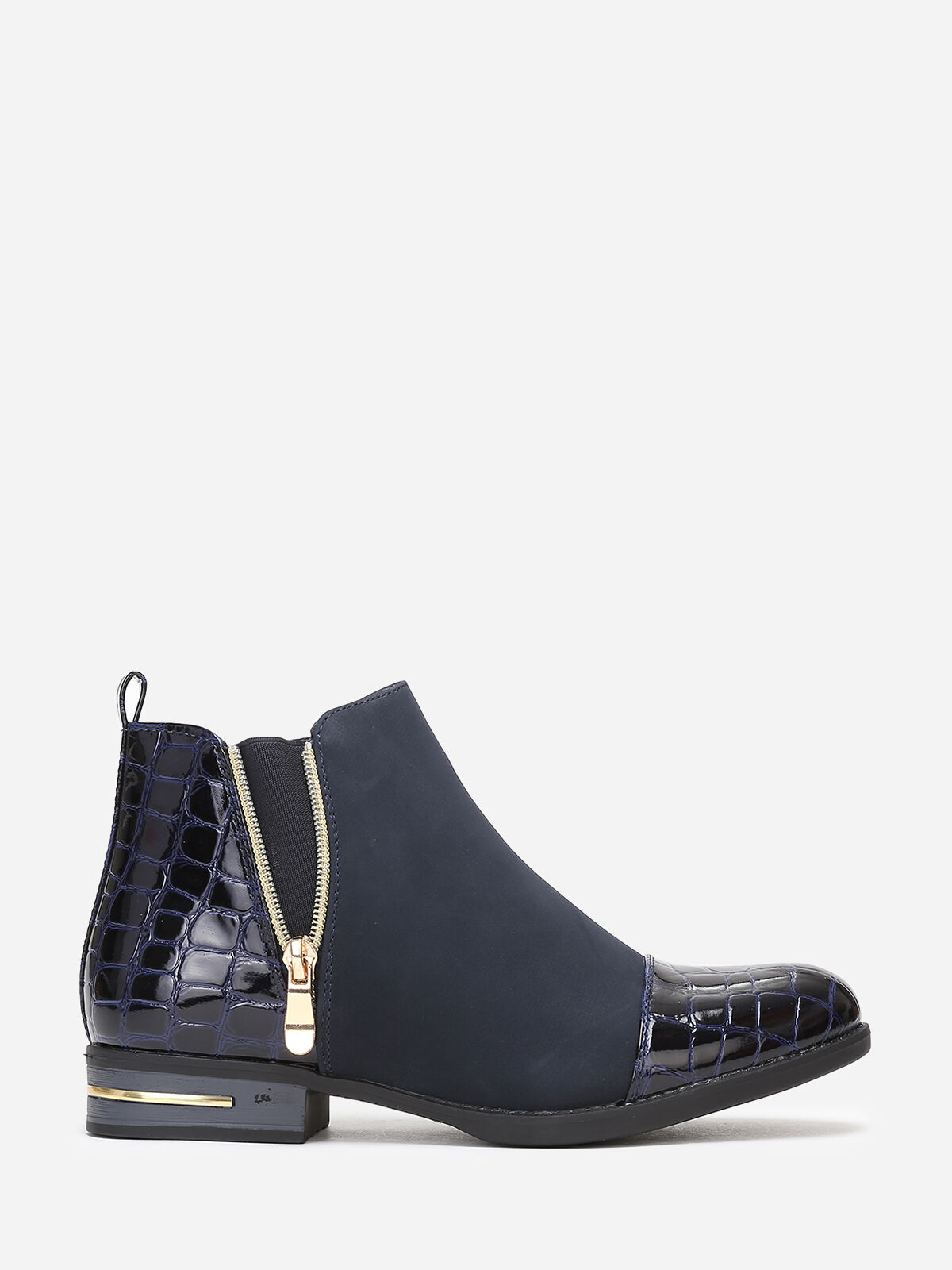 Bottines orders noires bi matière