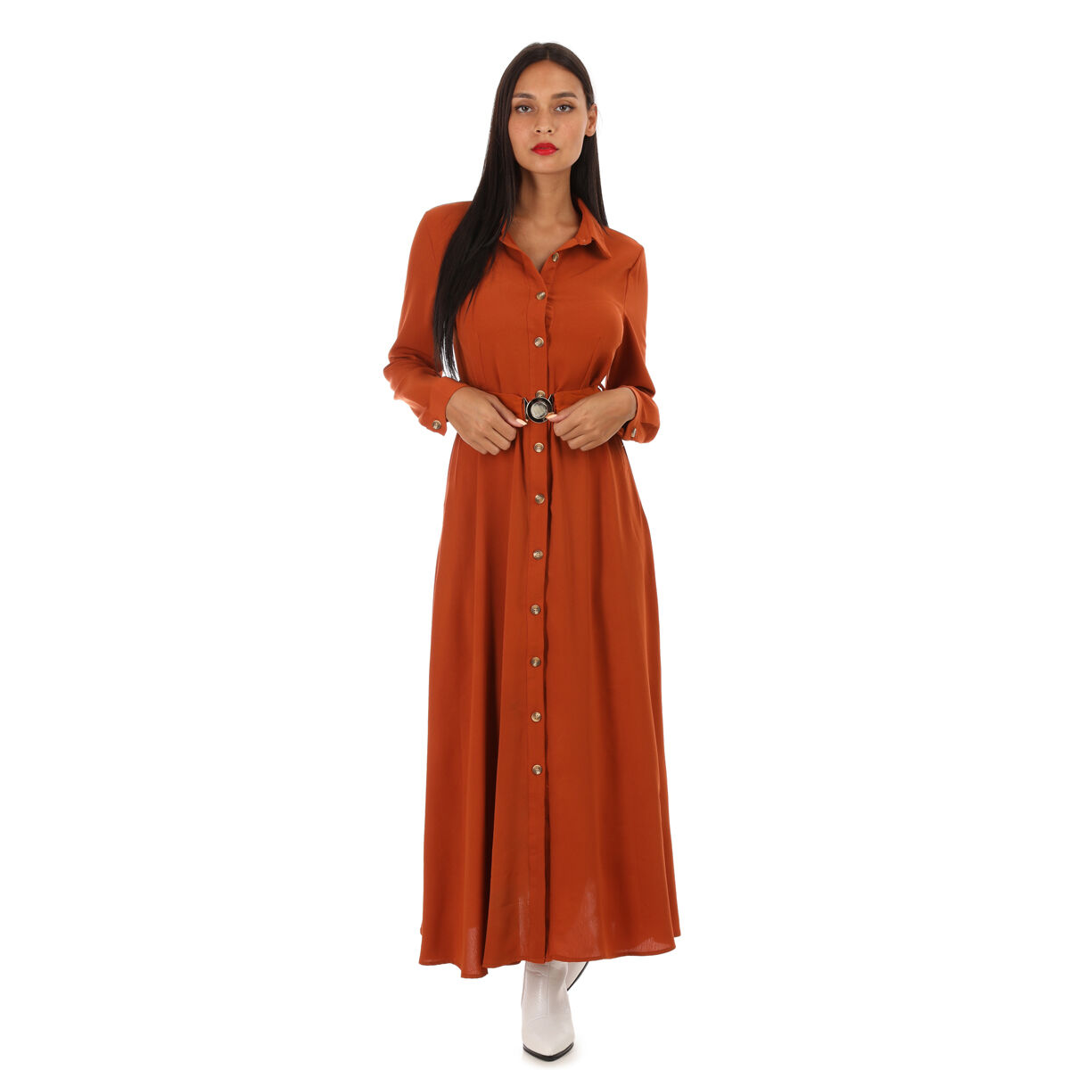 Robe fluide online ceinturée