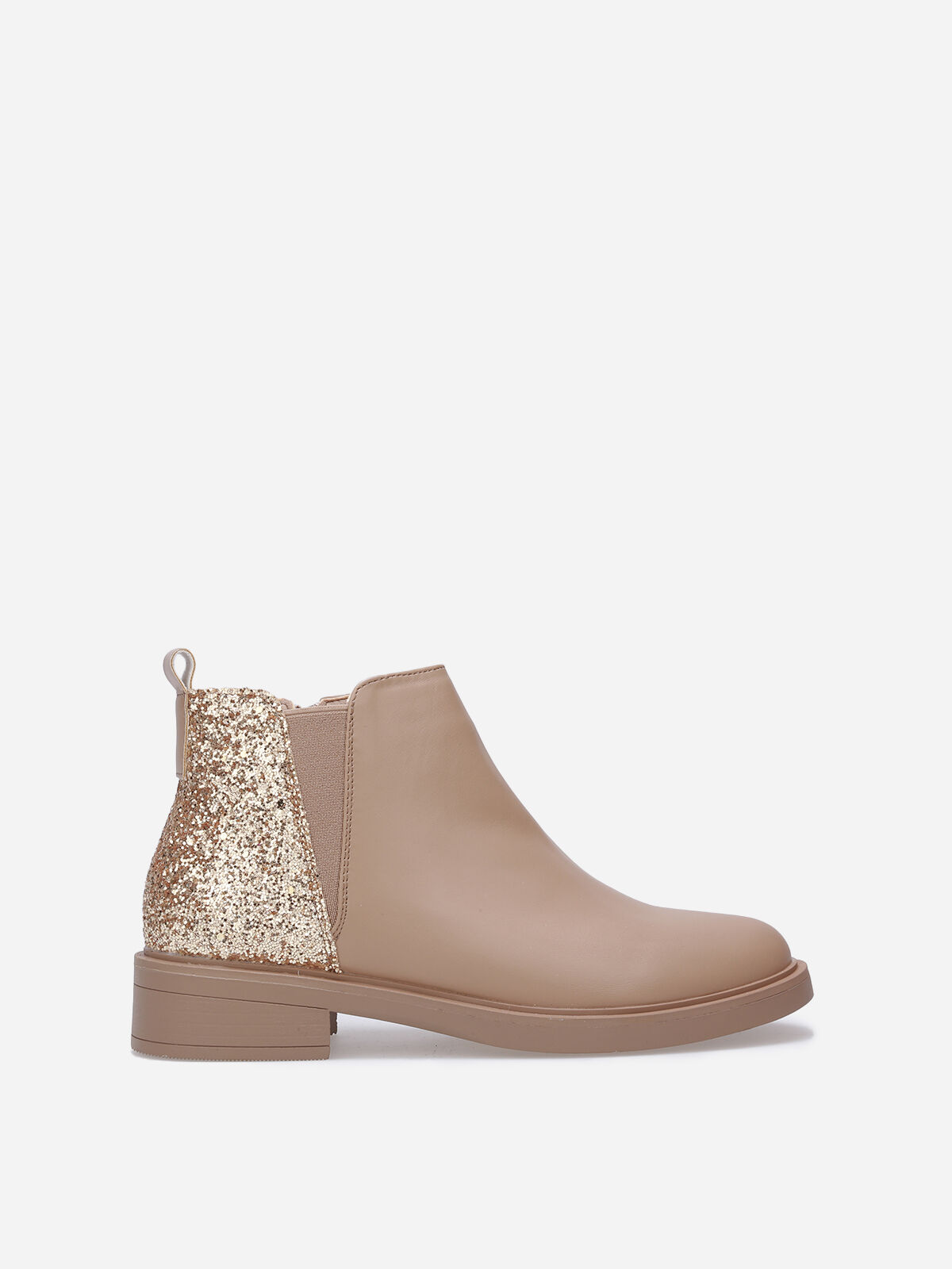 Chelsea boots in ecopelle con paillettes La Modeuse La Modeuse