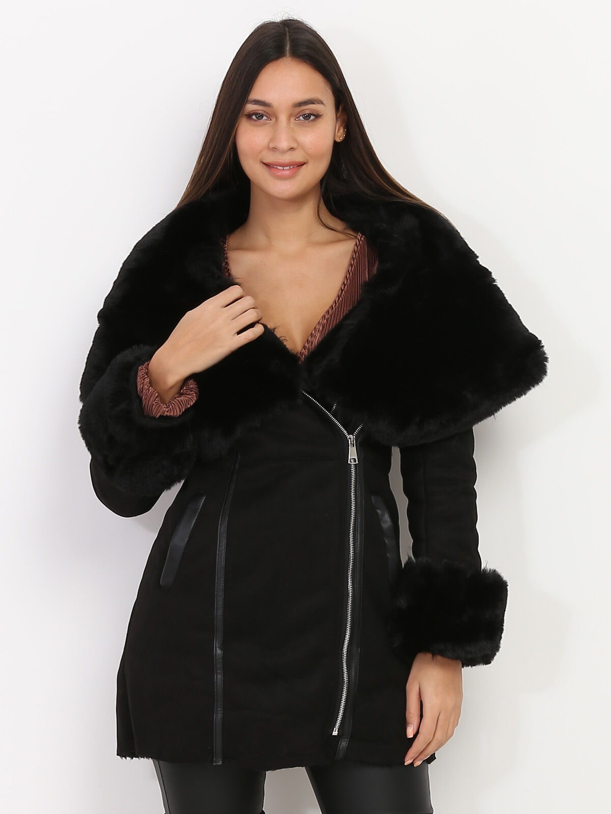 Cappotto pelle shop e pelliccia