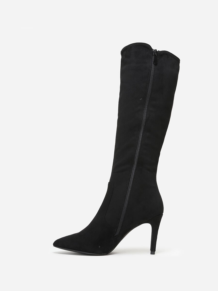 Bottes noires outlet suedine