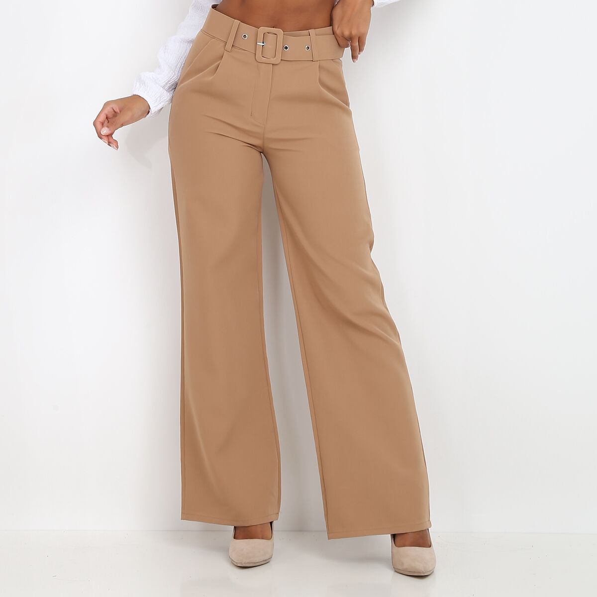 Pantalon on sale ceinture large