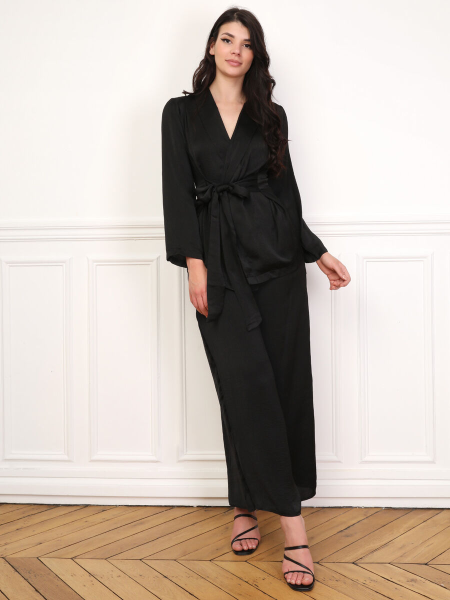 Ensemble kimono et pantalon texturés image number 0