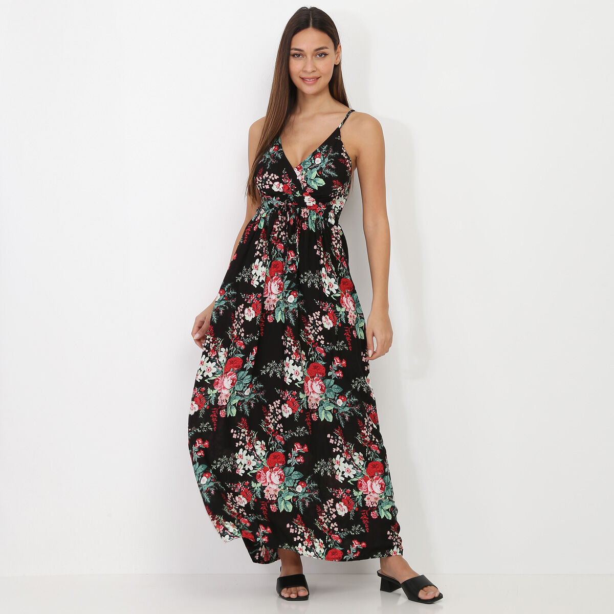 Robe longue a imprime floral La Modeuse La Modeuse