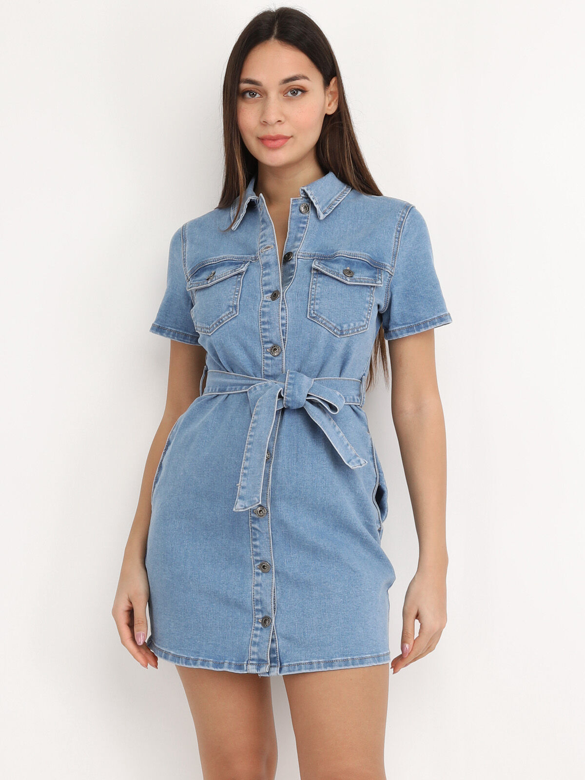 Vestido camisero online vaquero