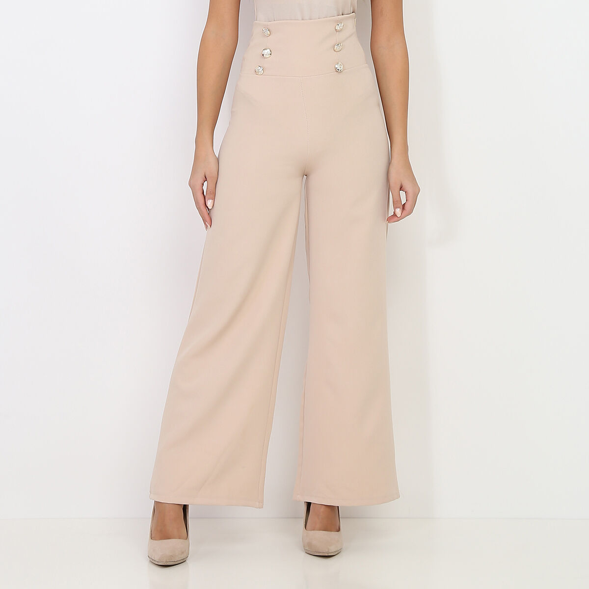 Pantalones palazzo con botones La Modeuse