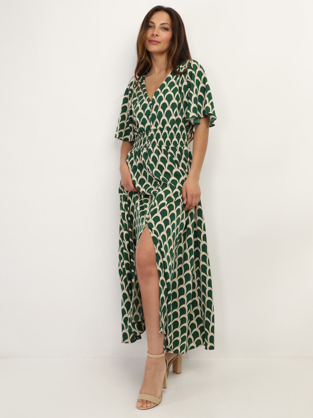 Ganni emory cheap crepe wrap dress