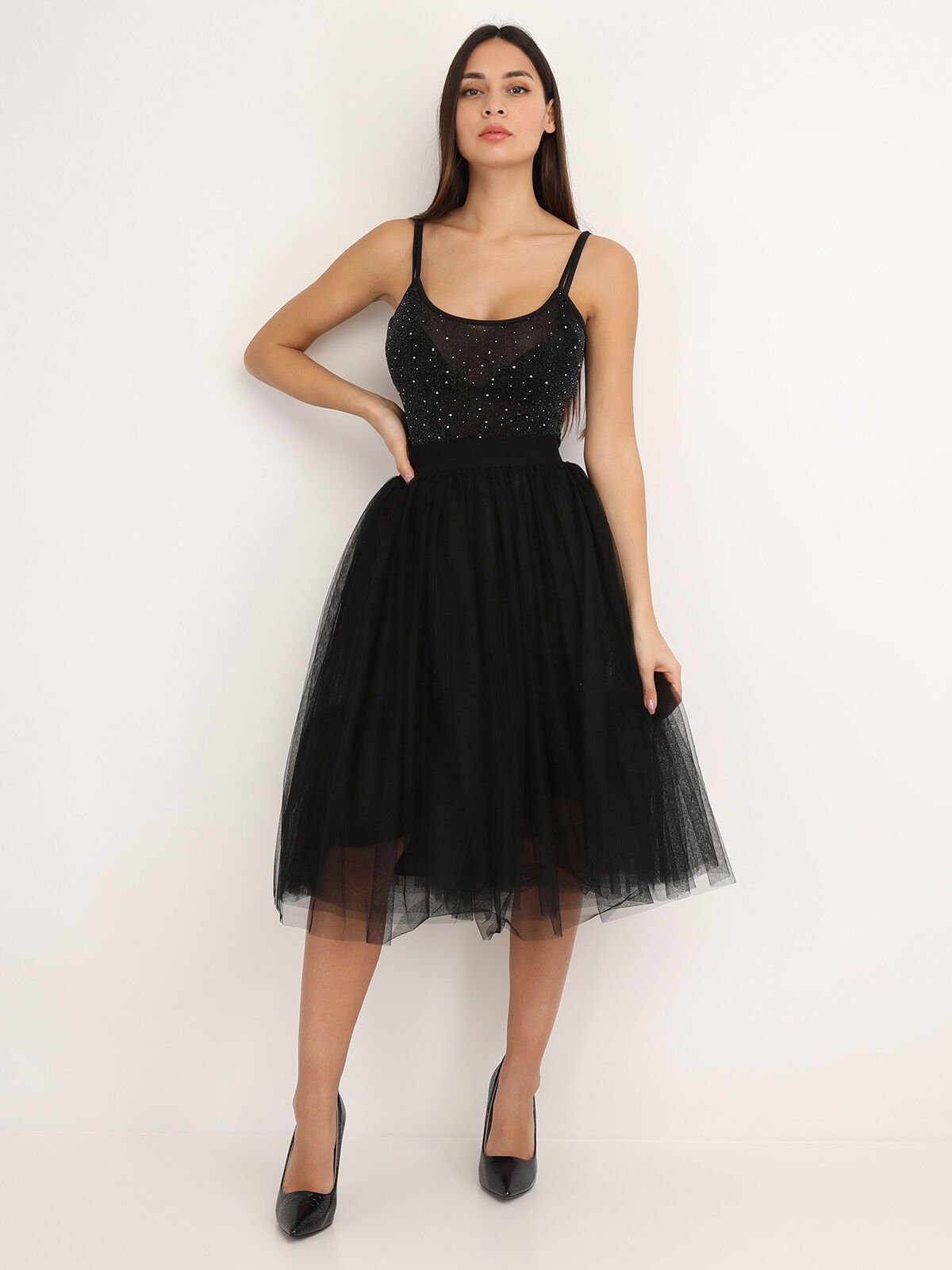 Jupe fashion midi tulle