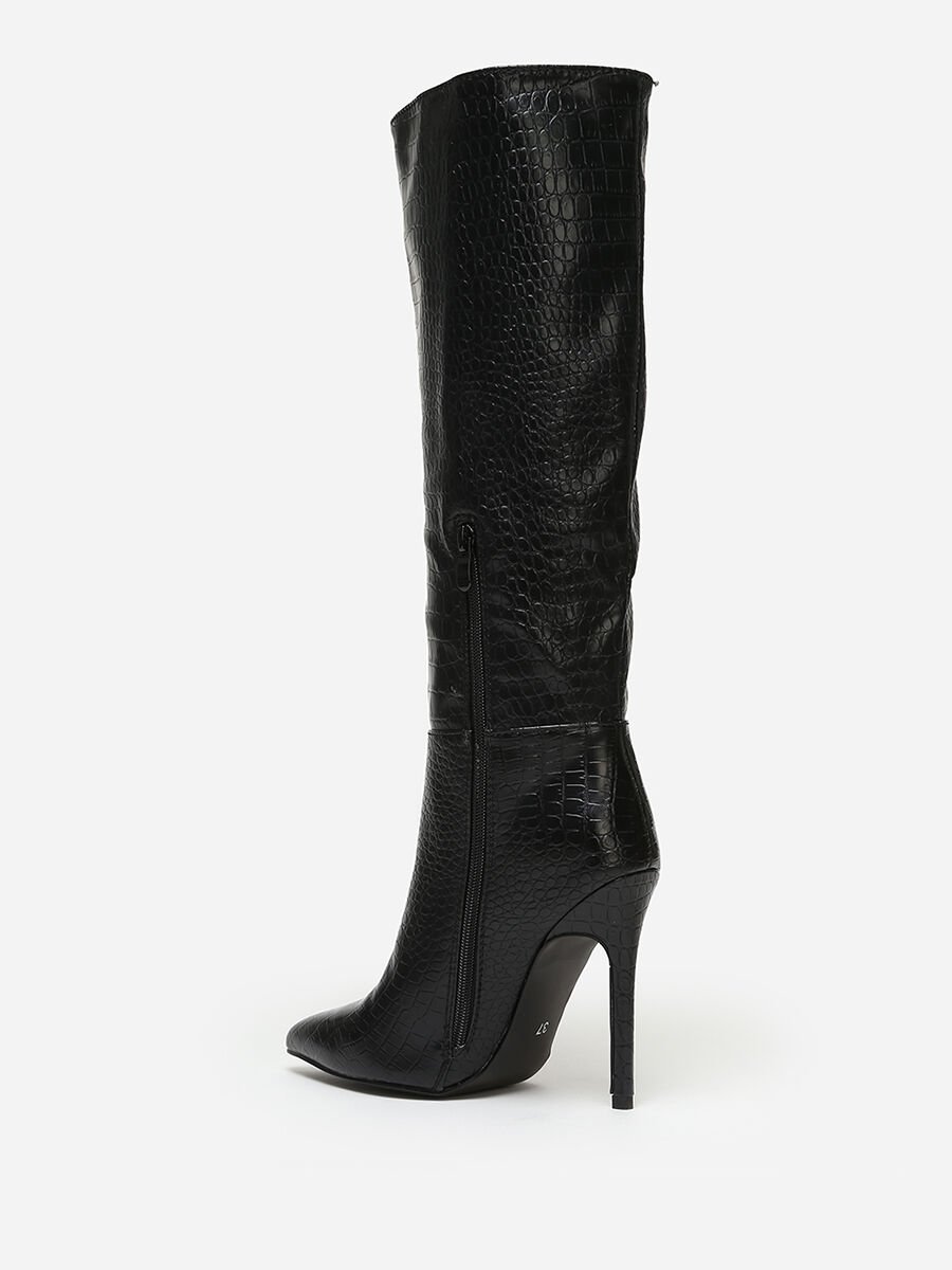 Bottes noires online croco