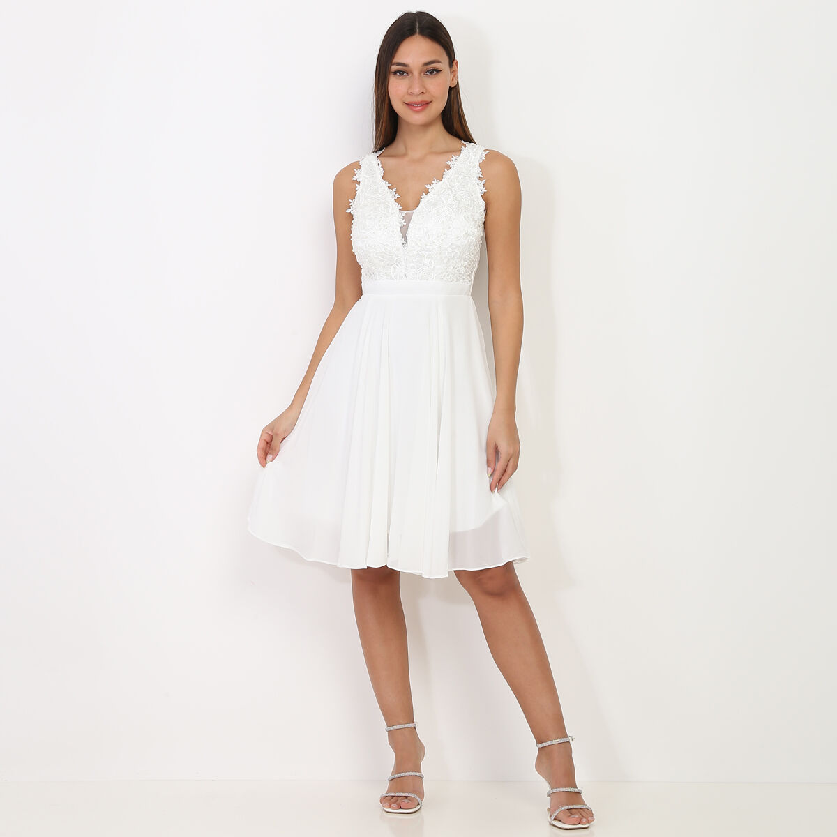 Robe 2025 patineuse blanche