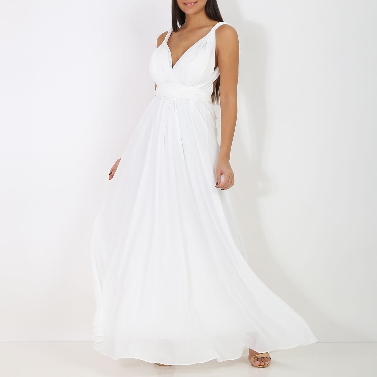 Robe de discount cocktail longue blanche