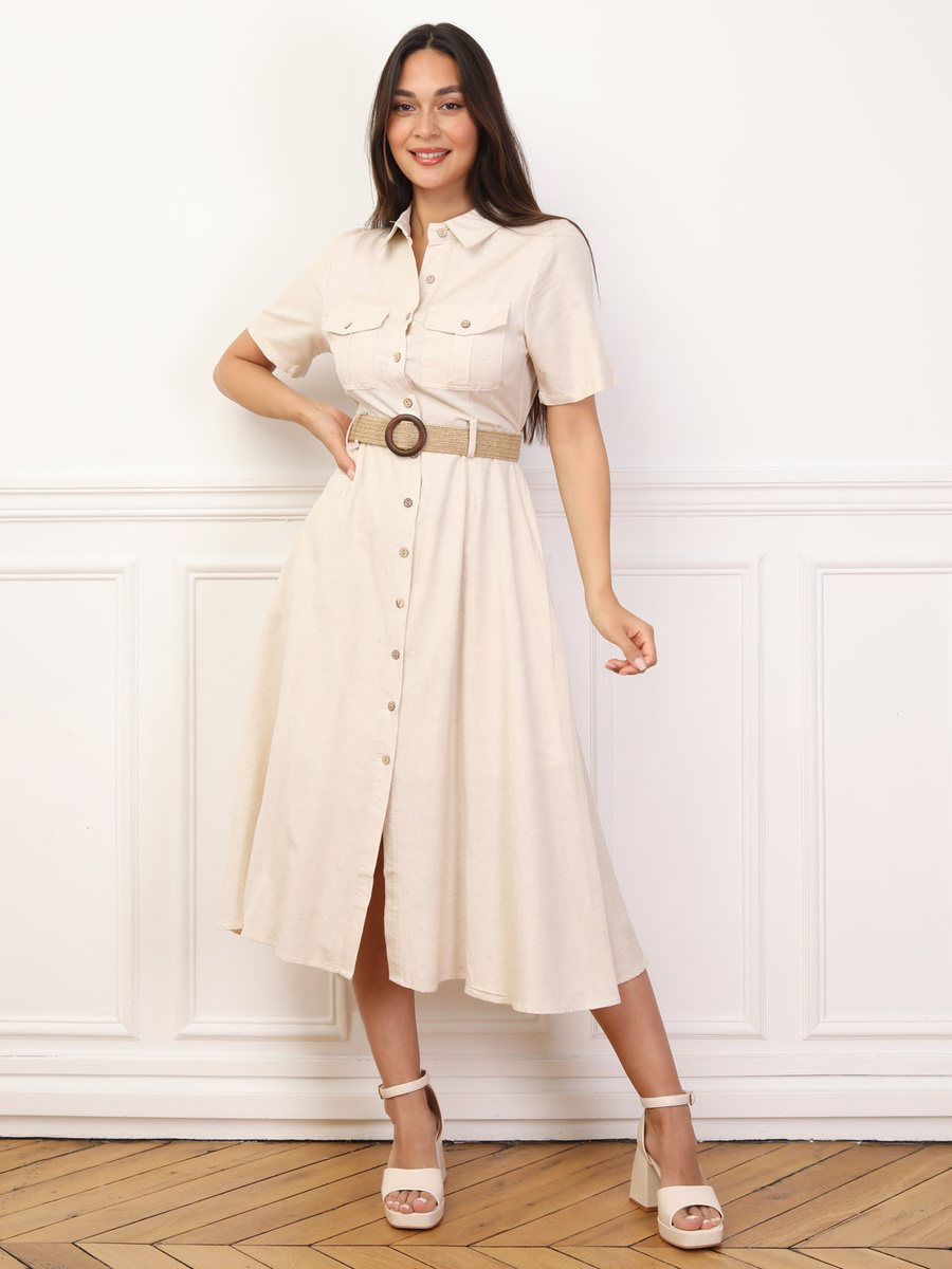 Robe chemise style utilitaire