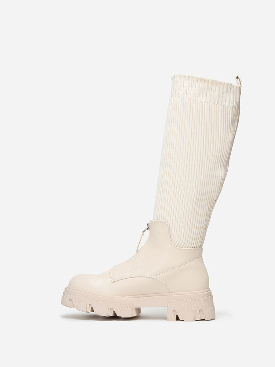 Bottes chaussettes beige hotsell