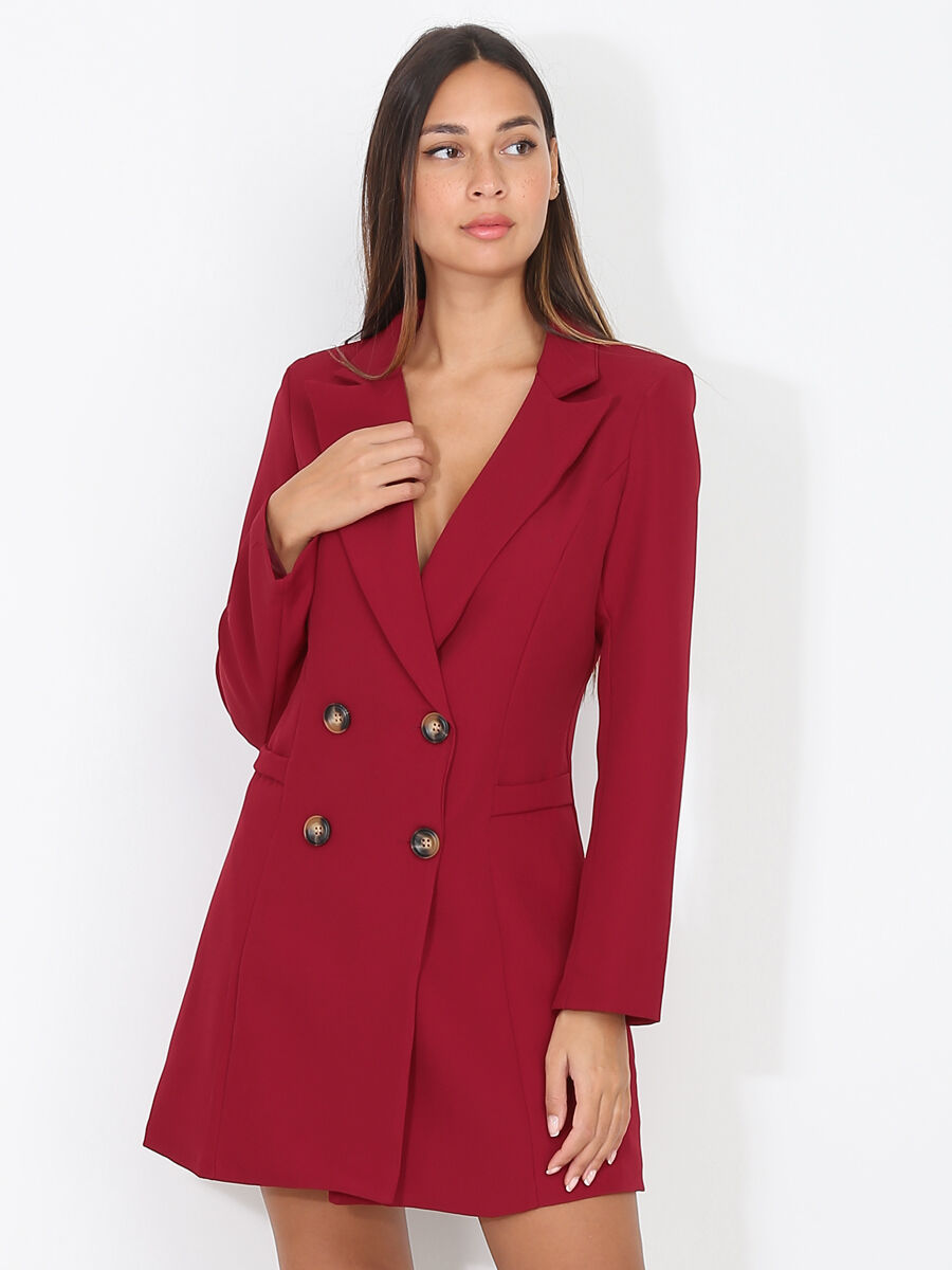 Robe blazer cintree et boutonnee La Modeuse La Modeuse