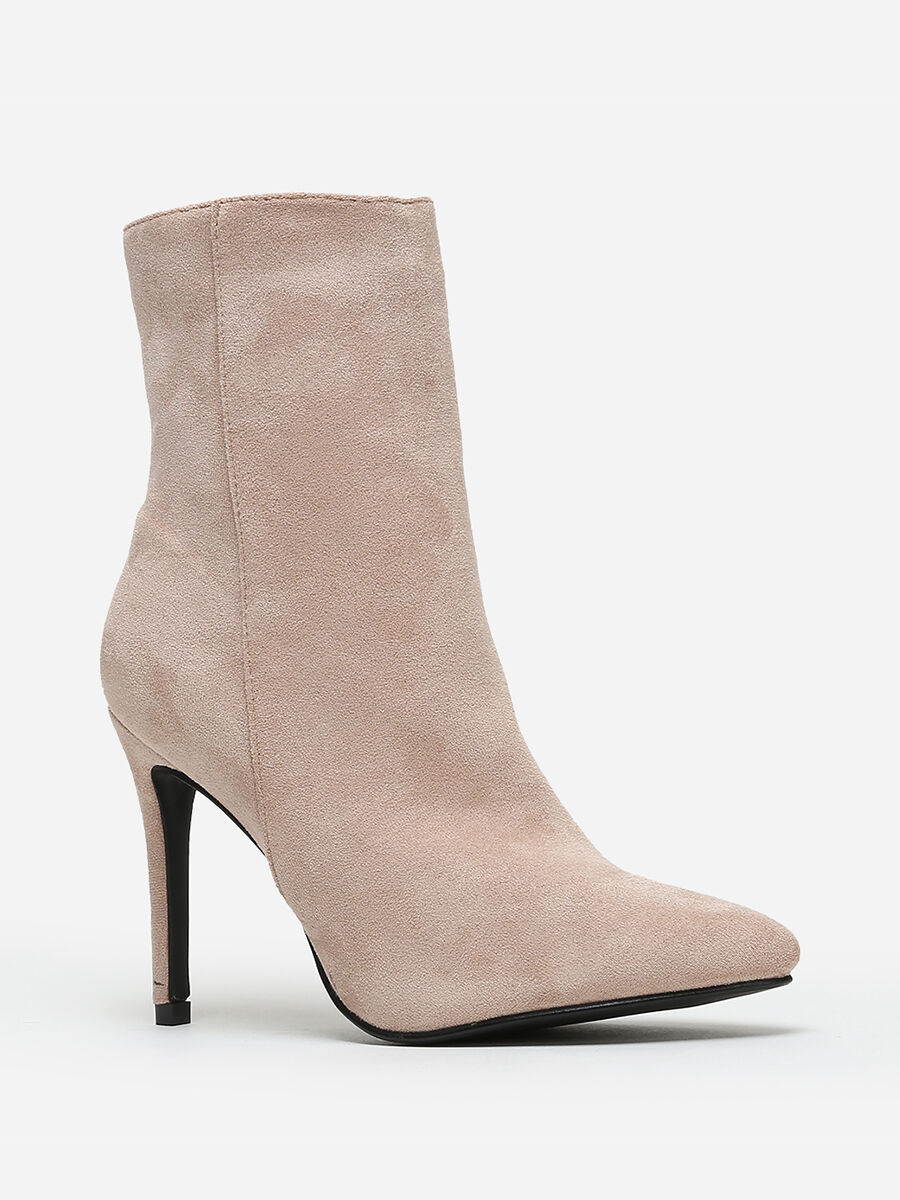 bottines beige pointues