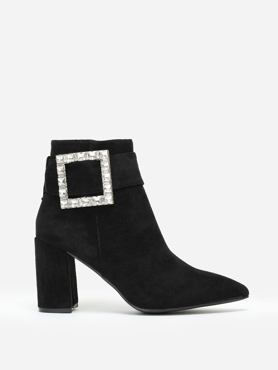 Bottines avec boucle orn e de strass La Modeuse