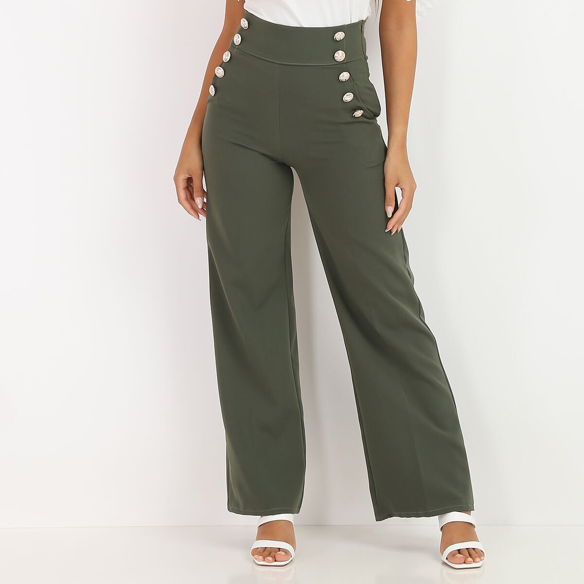 Pantalon estilo online palazzo