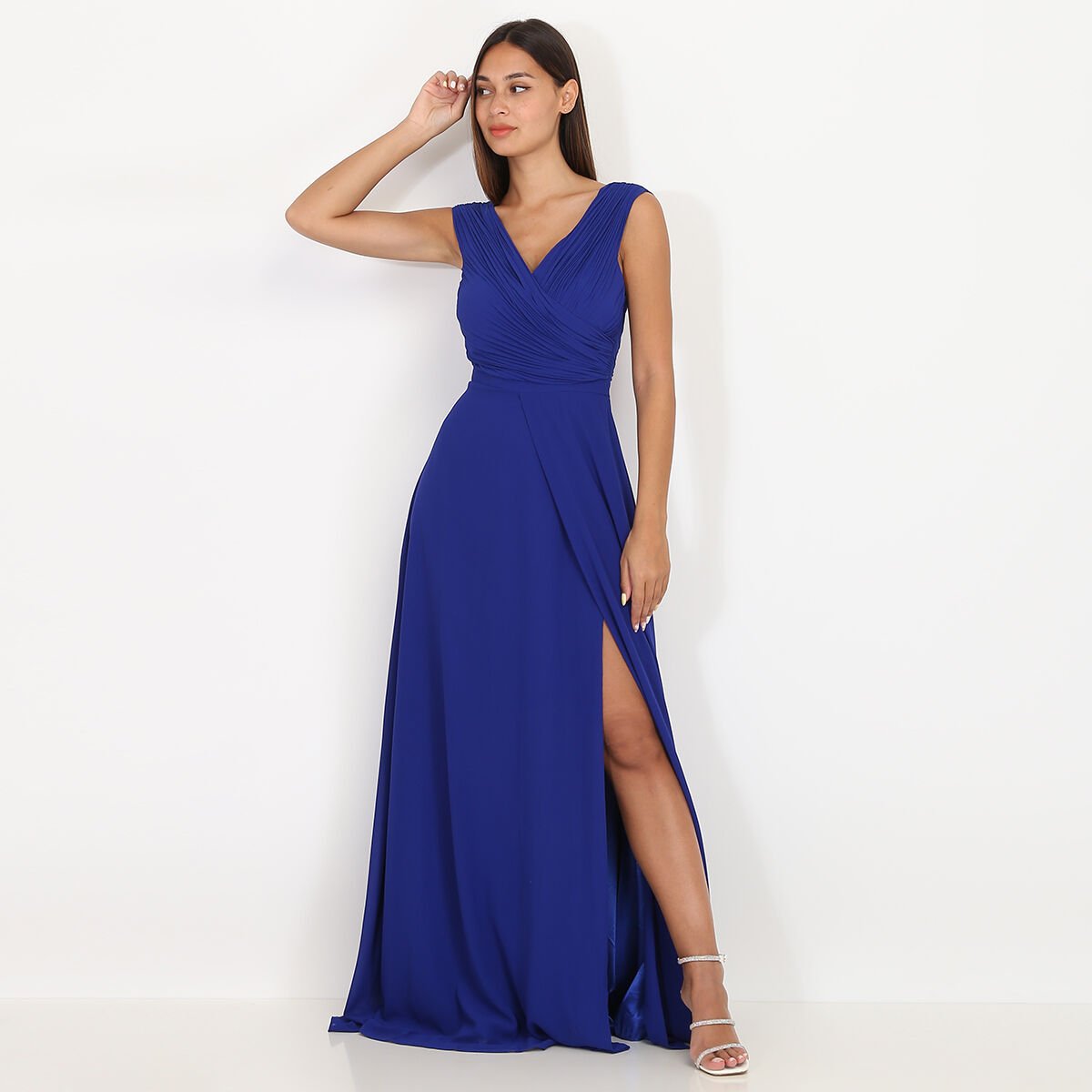 Longue robe bleue hot sale