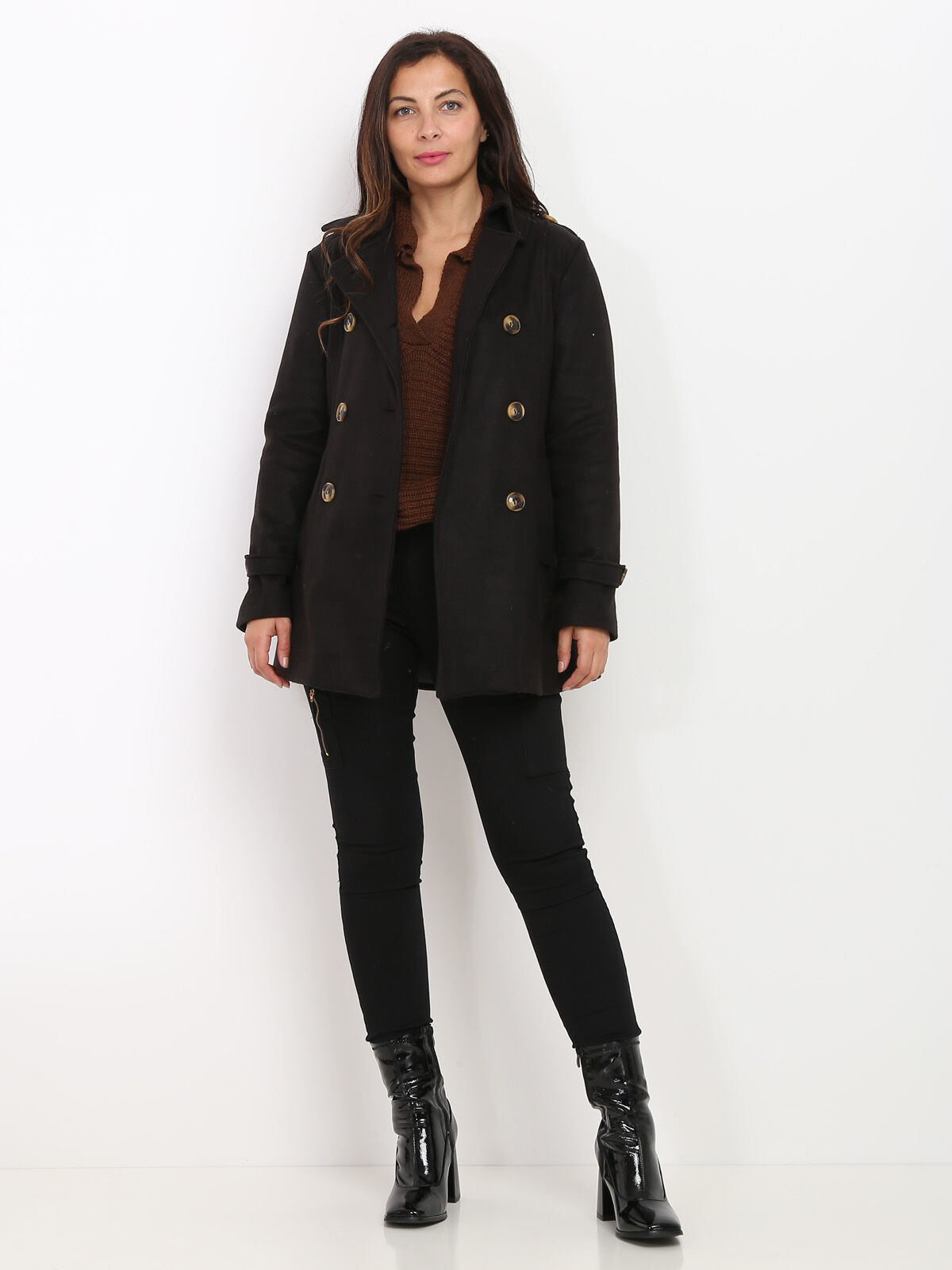 Manteau court online ceinturé