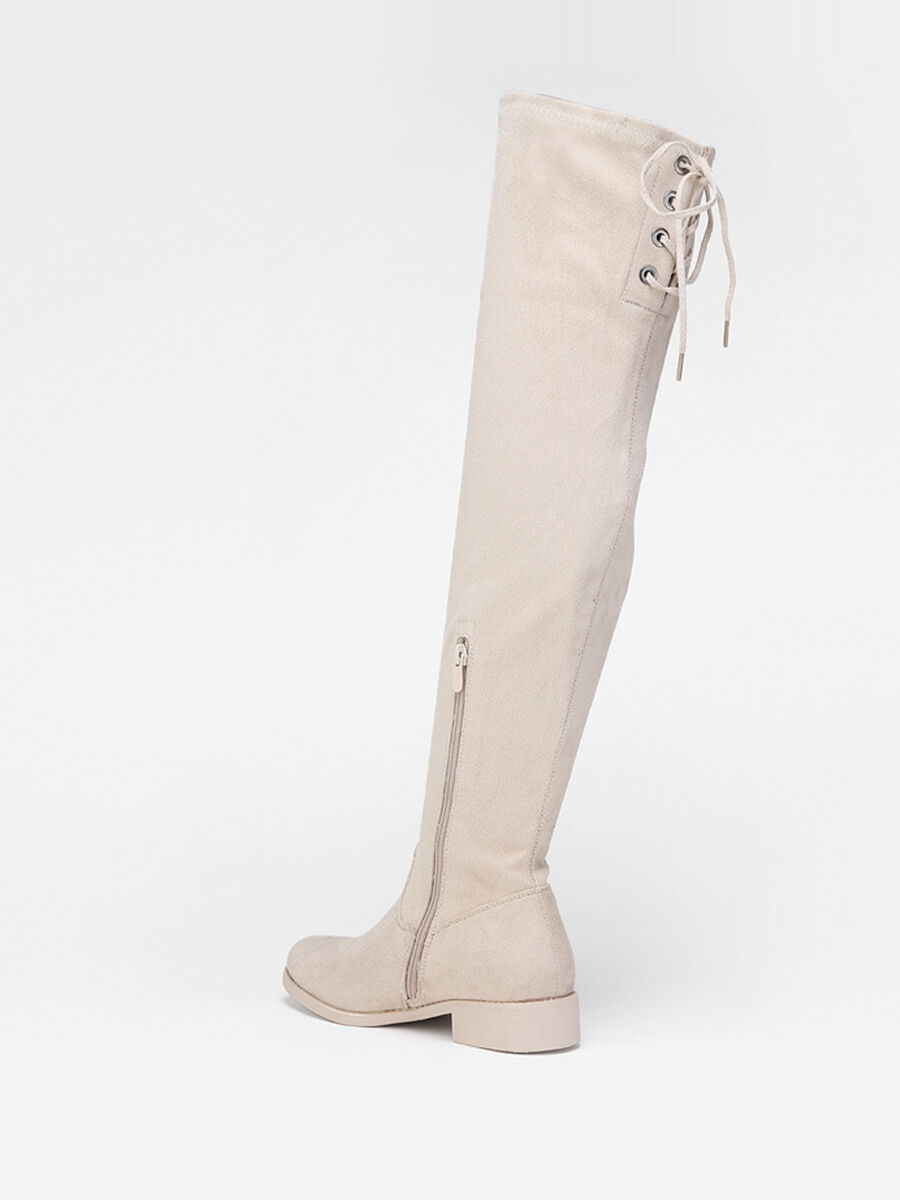 Bottes cuissardes beige best sale