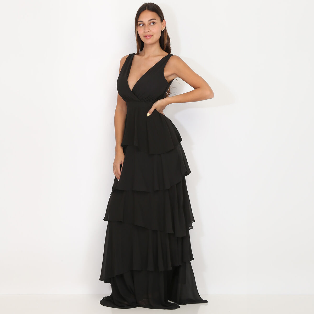 Robe longue volants La Modeuse