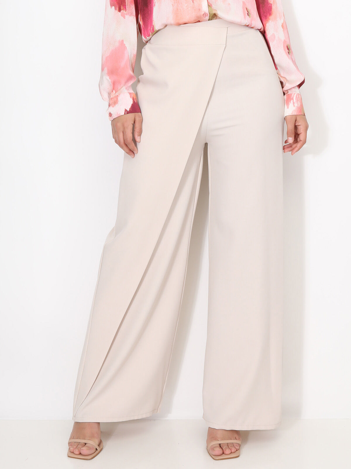 Pantalon slim femme blanc sale