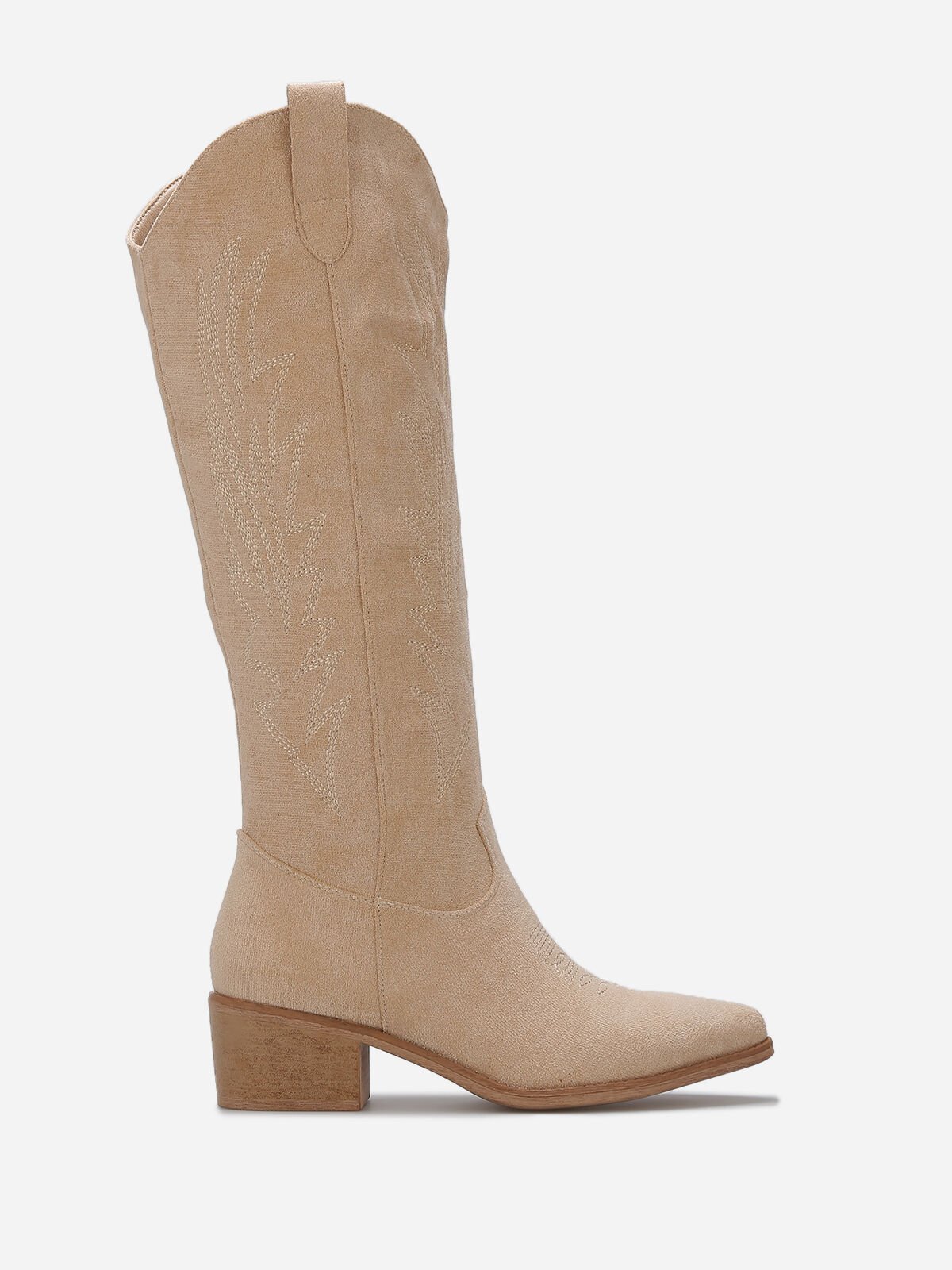 Shops bottes suedine beige