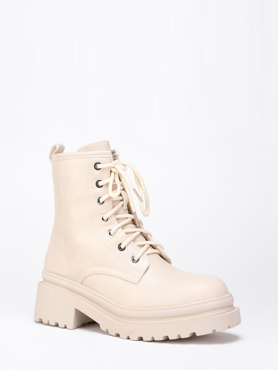 bottines rangers beige