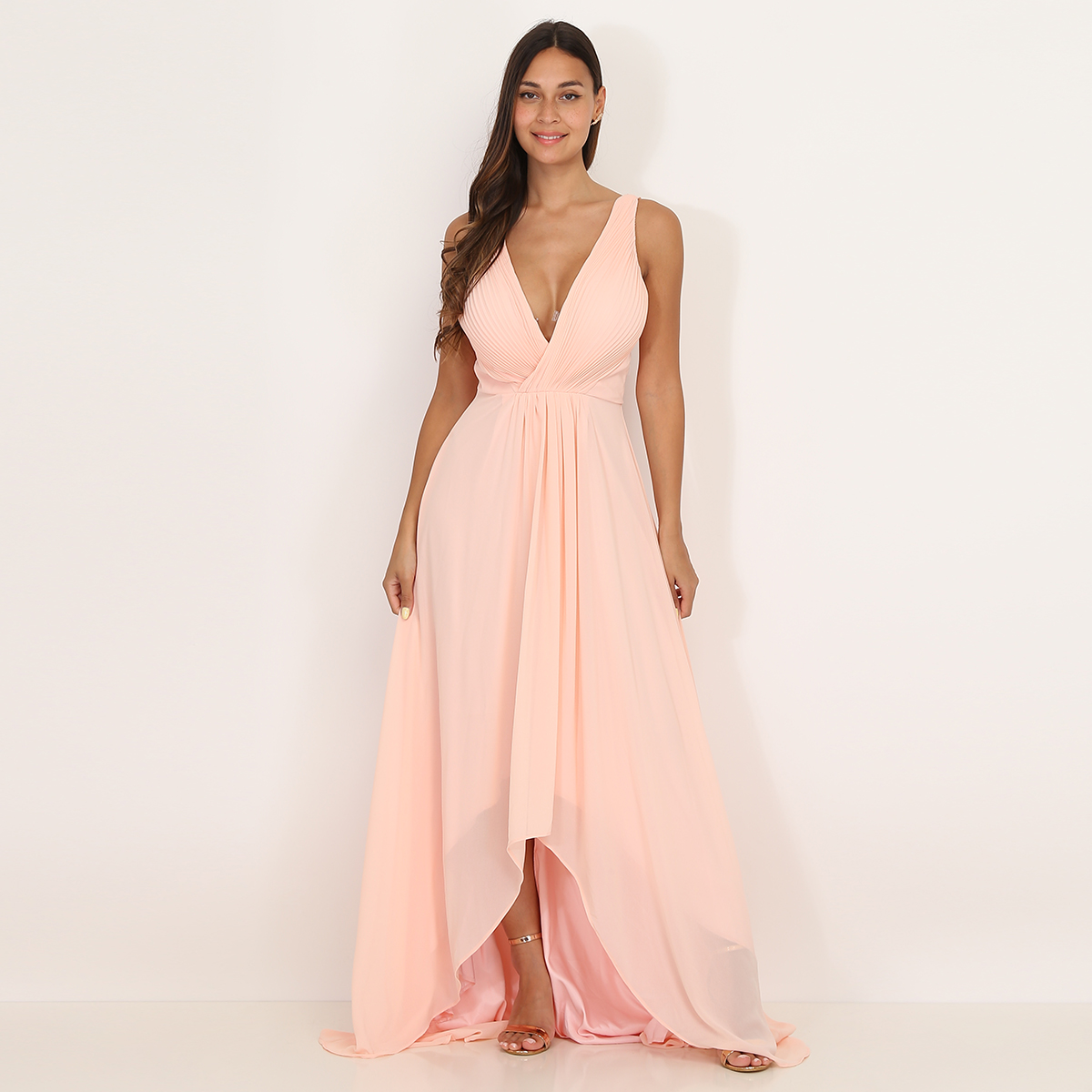 Robe best sale asymétrique rose