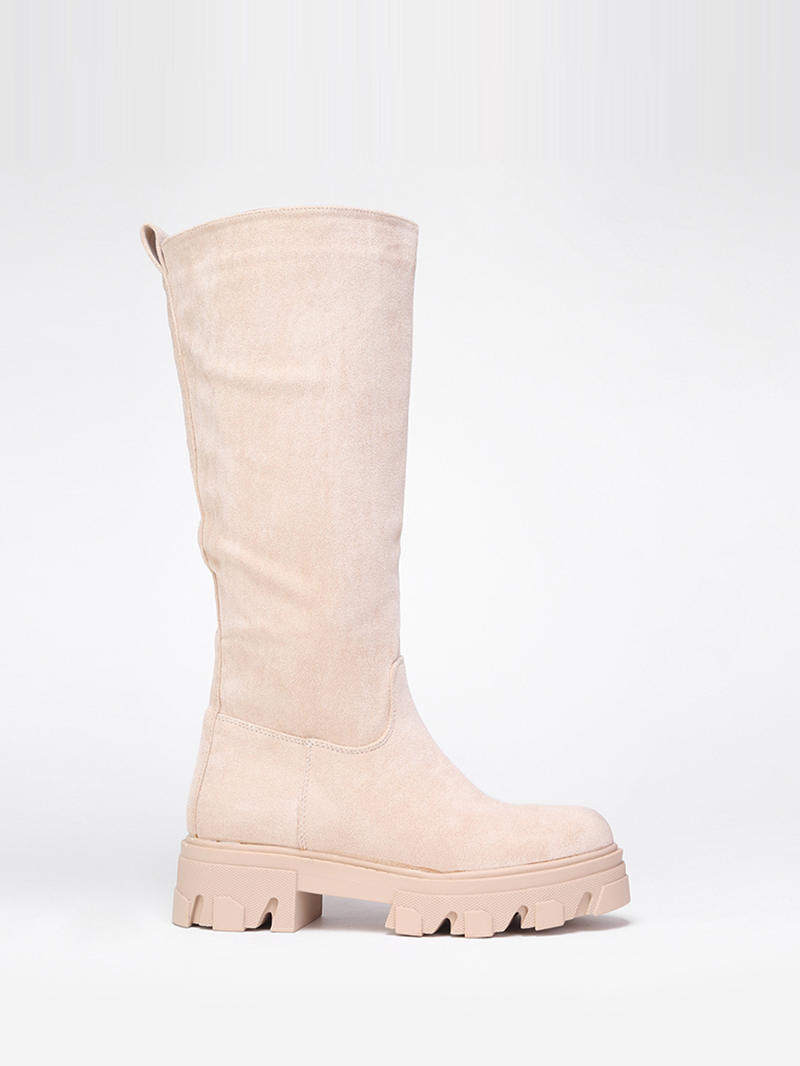 Bottes discount suedine beige